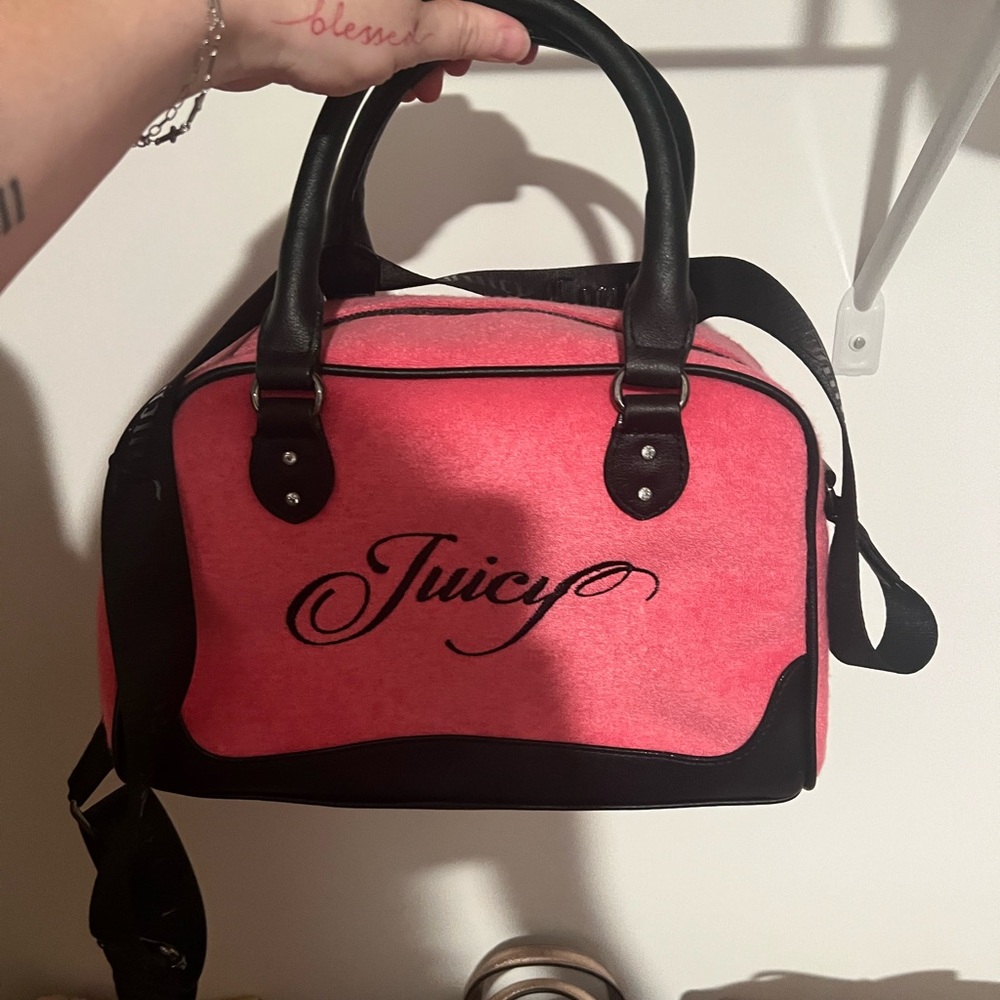 Juicy Couture Pink and Black Satchel